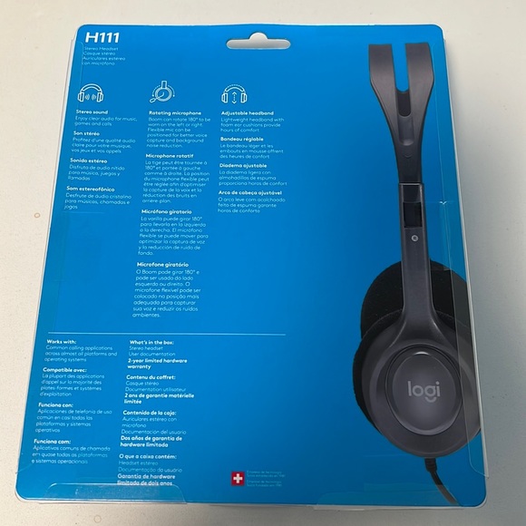 🚫SOLD🚫 Logitech H111 wired headset BNIB, never worn. - Picture 2 of 2